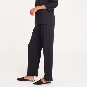 Cuyana Organic Pima Classic Pant in Black | Size Large